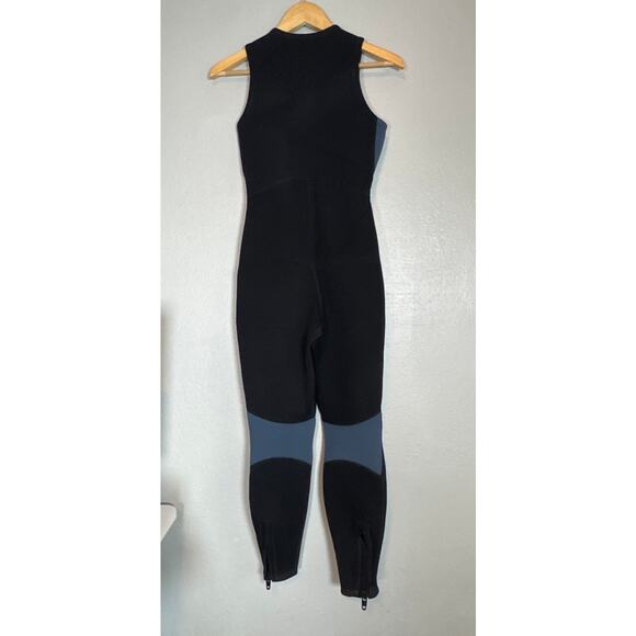 Oneill Front Zip Sleeveless Full Wetsuit Wet Suit Womens 8 Black Blue Surf Gear - Picture 4 of 7